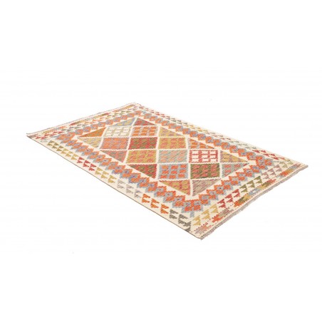 Tappeto Kilim Afghanistan bianco marrone 117x179