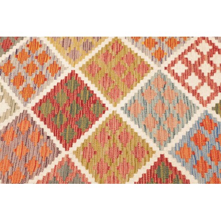 Tappeto Kilim Afghanistan bianco marrone 117x179