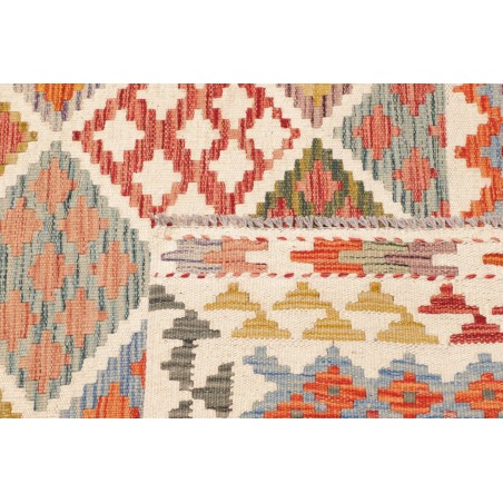 Tappeto Kilim Afghanistan bianco marrone 117x179