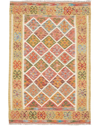 Tappeto Kilim Afghanistan marrone 129x191
