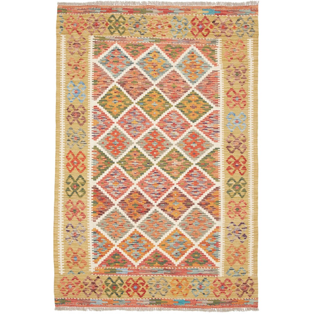 Tappeto Kilim Afghanistan marrone 129x191