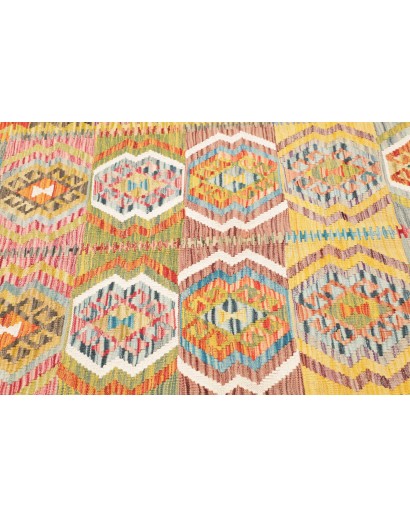 Tappeto Kilim Afghanistan marrone bianco 129x182