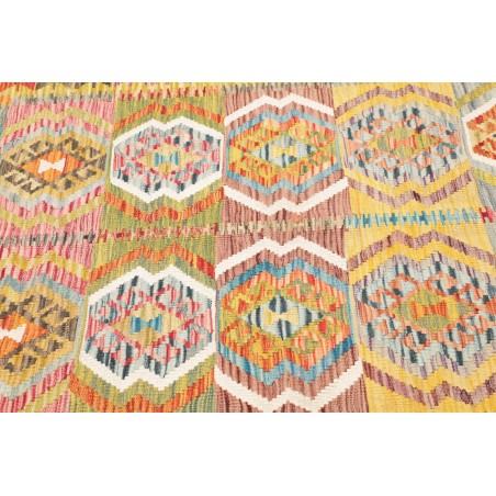 Tappeto Kilim Afghanistan marrone bianco 129x182