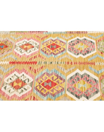 Tappeto Kilim Afghanistan marrone rosso 129x179