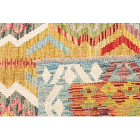 Tappeto Kilim Afghanistan marrone rosso 129x179