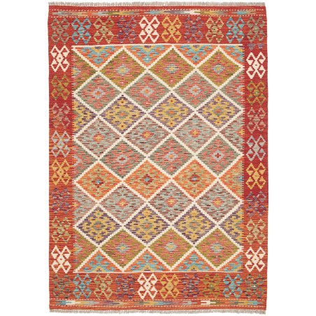 Tappeto Kilim Afghanistan marrone arancione 133x183