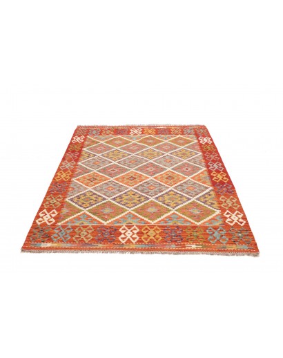 Tappeto Kilim Afghanistan marrone arancione 133x183