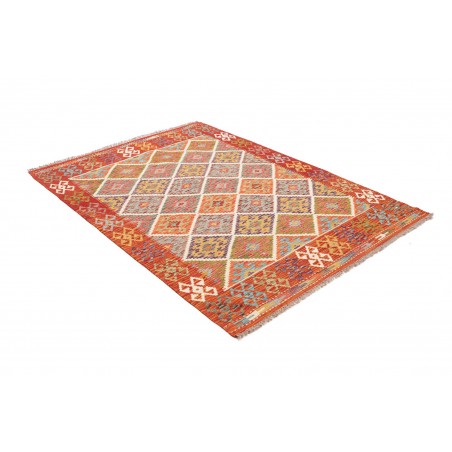 Tappeto Kilim Afghanistan marrone arancione 133x183