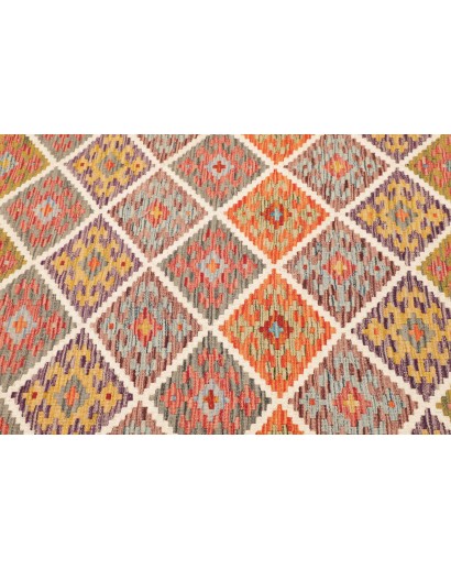 Tappeto Kilim Afghanistan marrone arancione 133x183