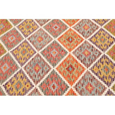 Tappeto Kilim Afghanistan marrone arancione 133x183