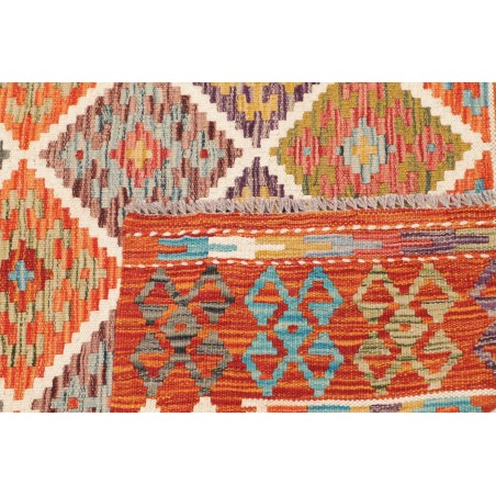 Tappeto Kilim Afghanistan marrone arancione 133x183