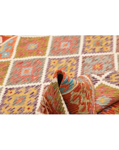 Tappeto Kilim Afghanistan marrone arancione 133x183