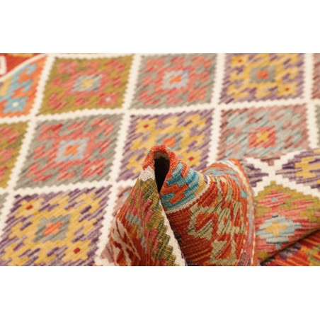 Tappeto Kilim Afghanistan marrone arancione 133x183