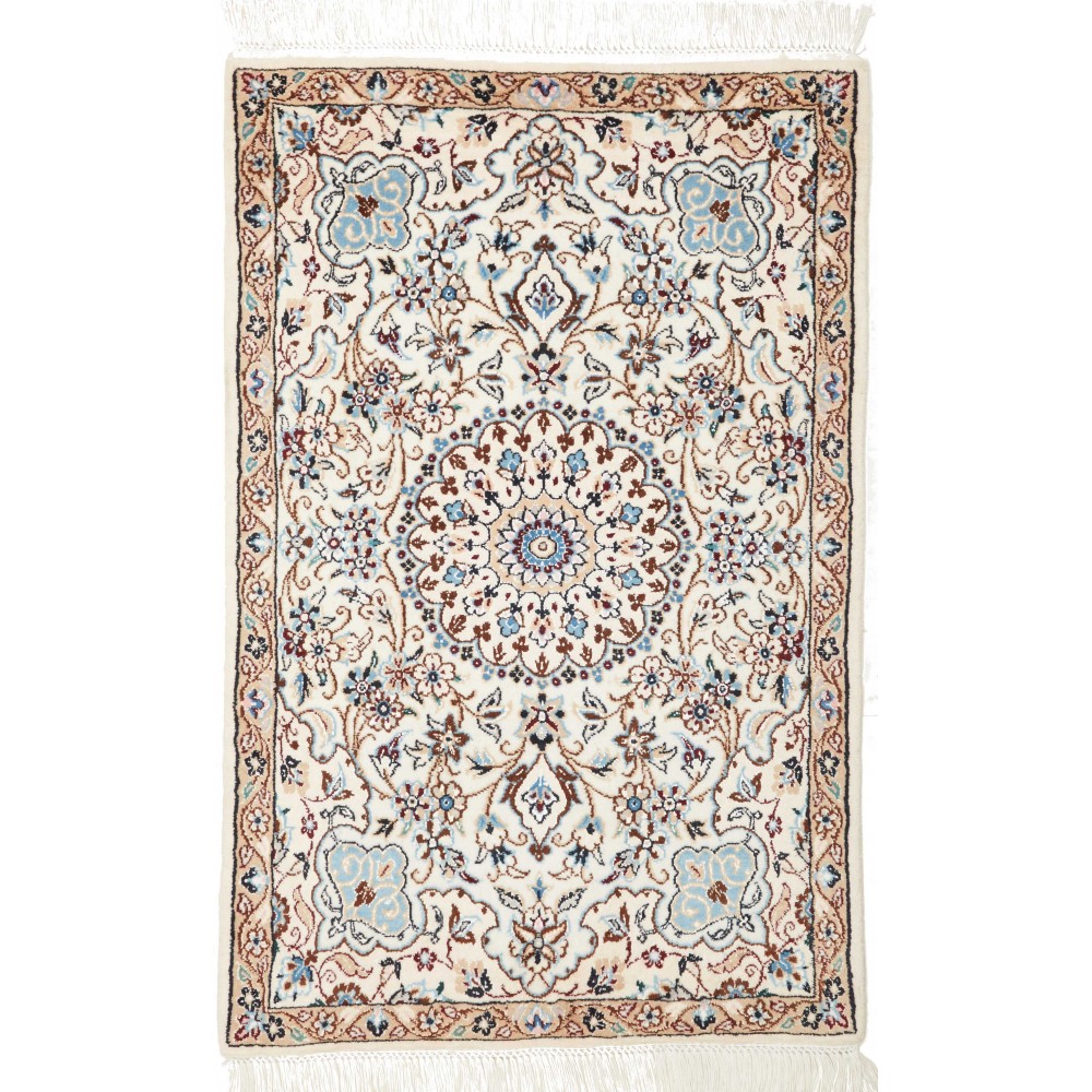 Tappeto Nain 9La Persia bianco verde 61x96 Tappeto Nain 9La Persia bianco verde 61x96