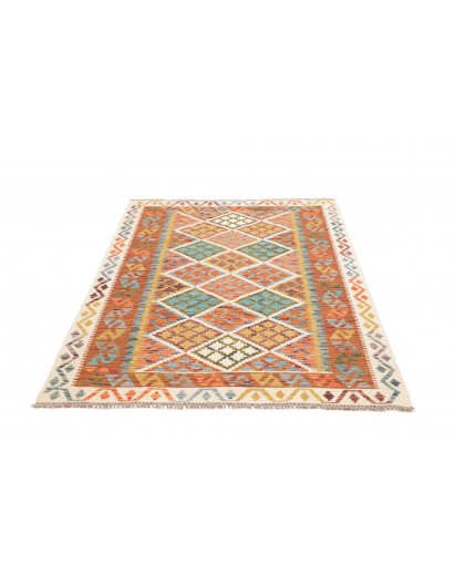 Tappeto Kilim Afghanistan marrone azzurro 126x172