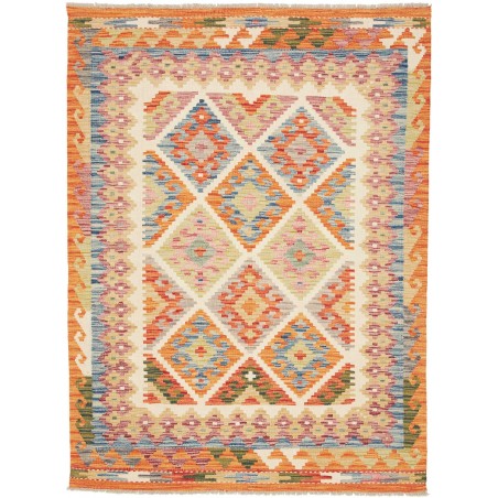 Tappeto Kilim Afghanistan marrone azzurro 130x170