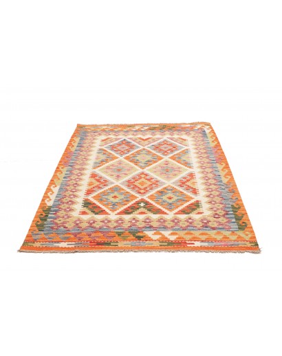 Tappeto Kilim Afghanistan marrone azzurro 130x170