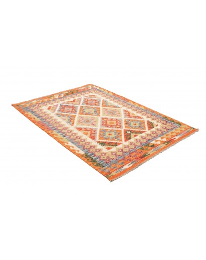 Tappeto Kilim Afghanistan marrone azzurro 130x170