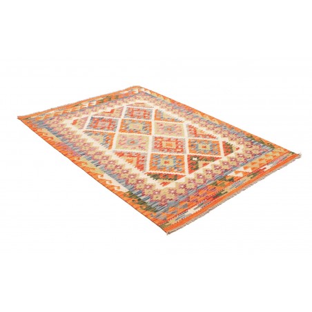 Tappeto Kilim Afghanistan marrone azzurro 130x170