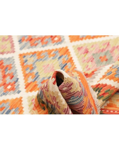 Tappeto Kilim Afghanistan marrone azzurro 130x170