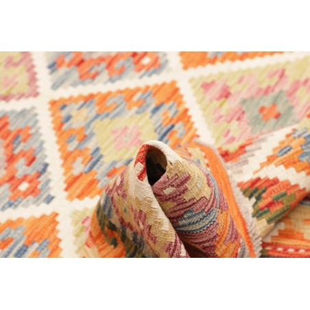 Tappeto Kilim Afghanistan marrone azzurro 130x170