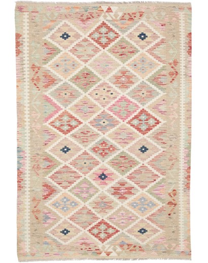 Tappeto Kilim Afghanistan beige marrone 121x178