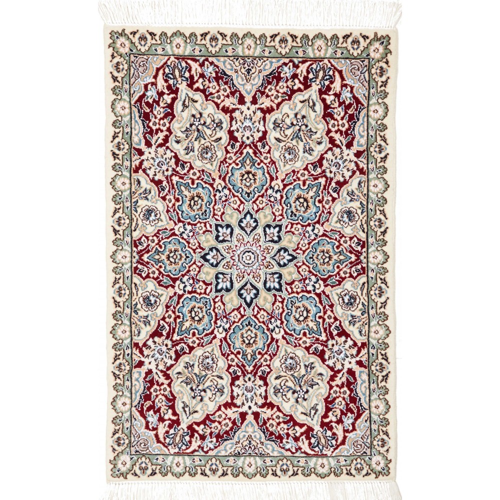 Tappeto Nain 9La Persia bianco grigio 60x93 Tappeto Nain 9La Persia bianco grigio 60x93