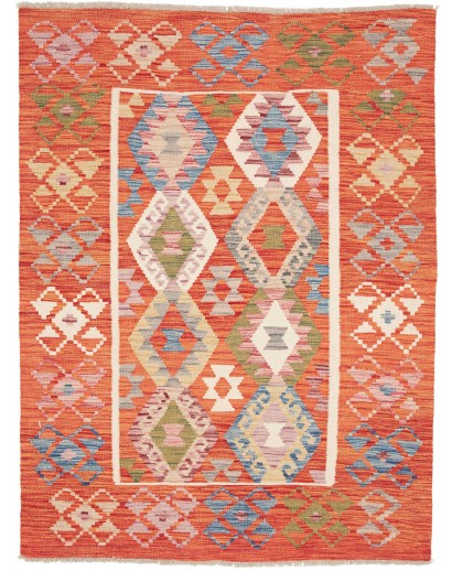 Tappeto Kilim Afghanistan arancione 129x169