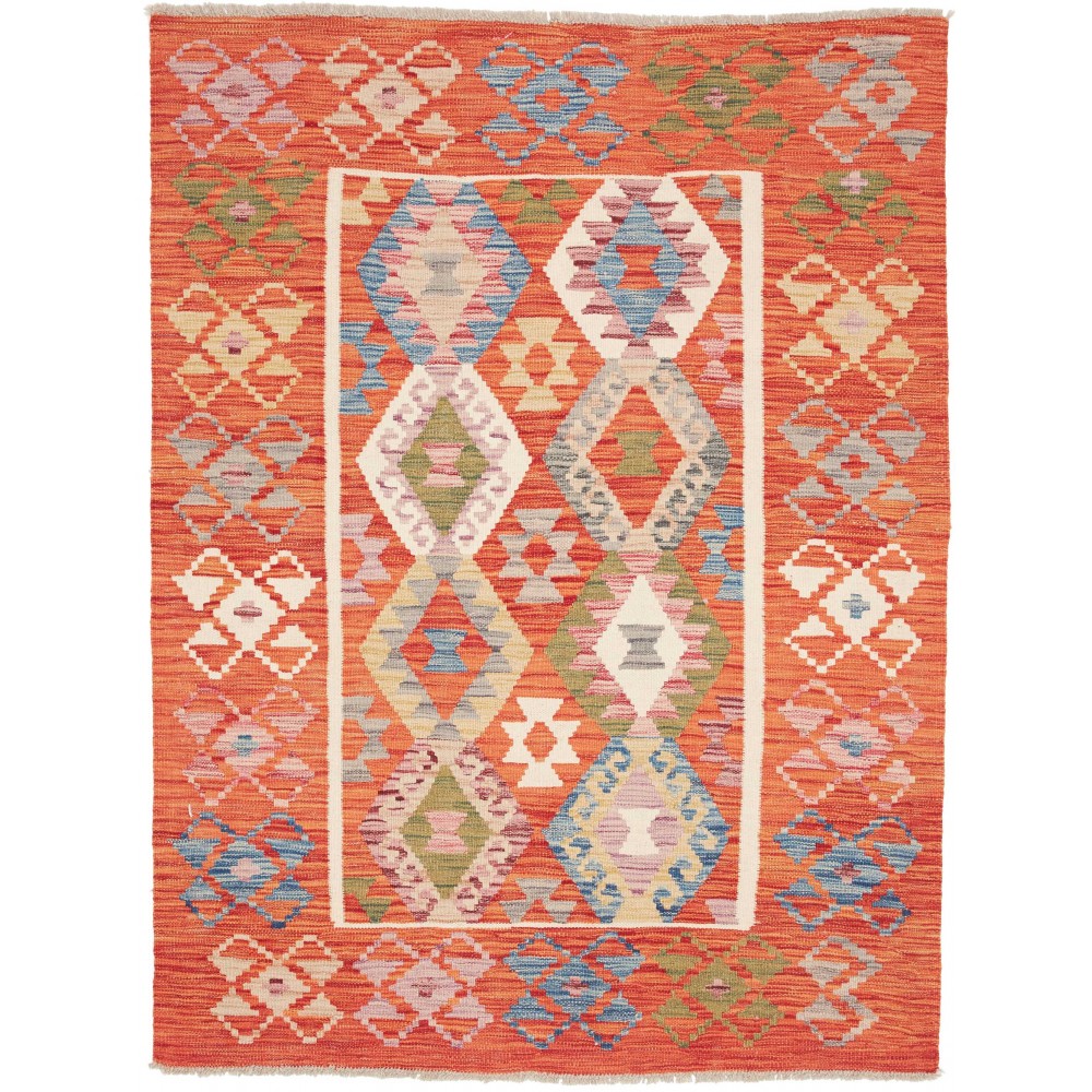 Tappeto Kilim Afghanistan arancione 129x169