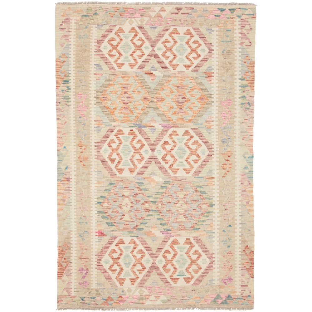 Tappeto Kilim Afghanistan giallo beige 121x186