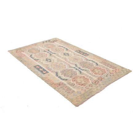 Tappeto Kilim Afghanistan beige azzurro 123x190