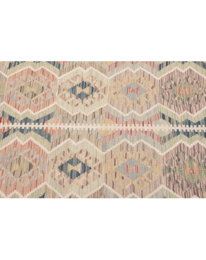 Tappeto Kilim Afghanistan beige azzurro 123x190