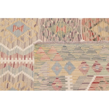 Tappeto Kilim Afghanistan beige azzurro 123x190