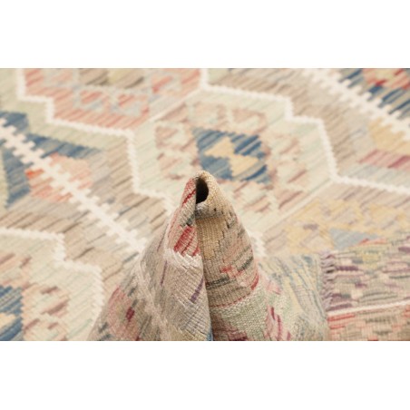 Tappeto Kilim Afghanistan beige azzurro 123x190