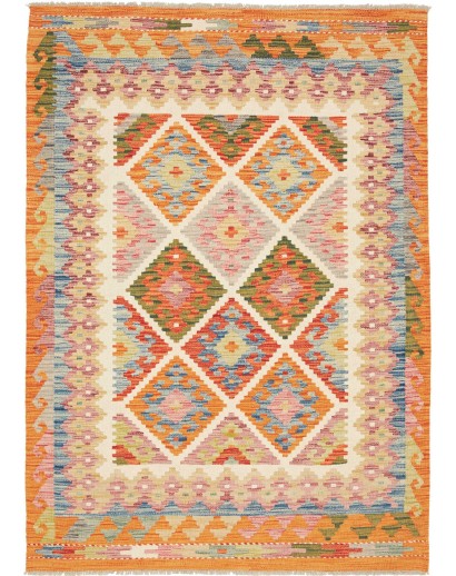 Tappeto Kilim Afghanistan marrone 127x175