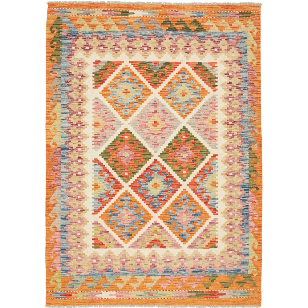 Tappeto Kilim Afghanistan marrone 127x175