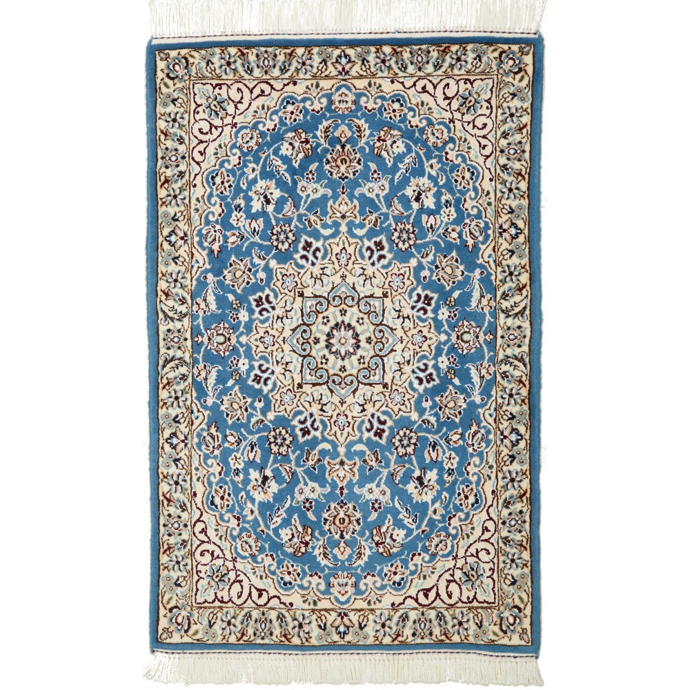 Tappeto Nain 9La Persia bianco verde 58x92 Tappeto Nain 9La Persia bianco verde 58x92