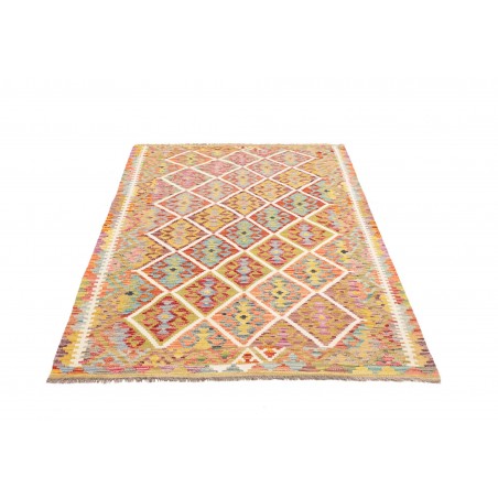 Tappeto Kilim Afghanistan marrone bianco 125x187
