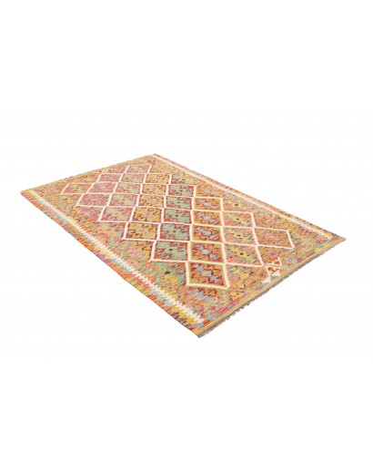 Tappeto Kilim Afghanistan marrone bianco 125x187