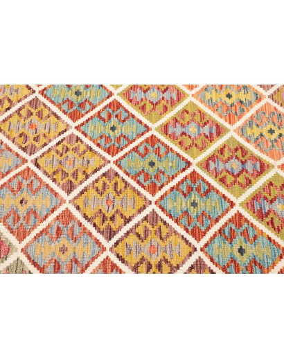 Tappeto Kilim Afghanistan marrone bianco 125x187