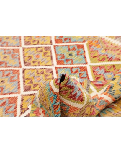 Tappeto Kilim Afghanistan marrone bianco 125x187