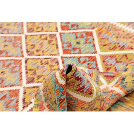 Tappeto Kilim Afghanistan marrone bianco 125x187