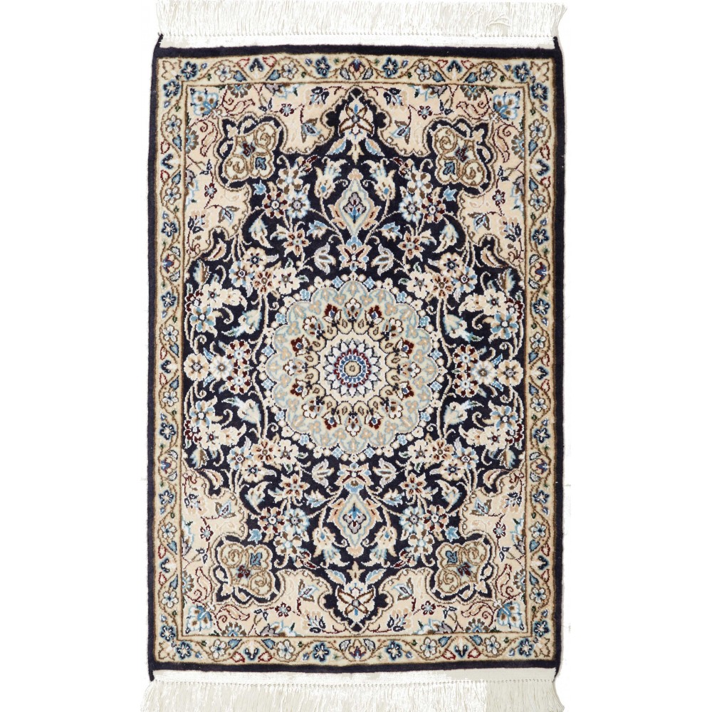 Tappeto Nain 9La Persia bianco grigio 58x90 Tappeto Nain 9La Persia bianco grigio 58x90