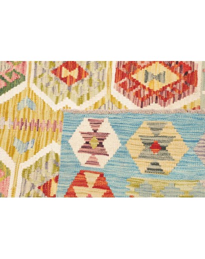 Tappeto Kilim Afghanistan beige marrone 121x177