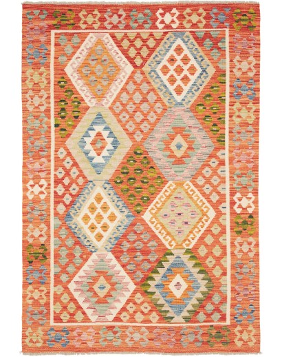 Tappeto Kilim Afghanistan marrone 126x185