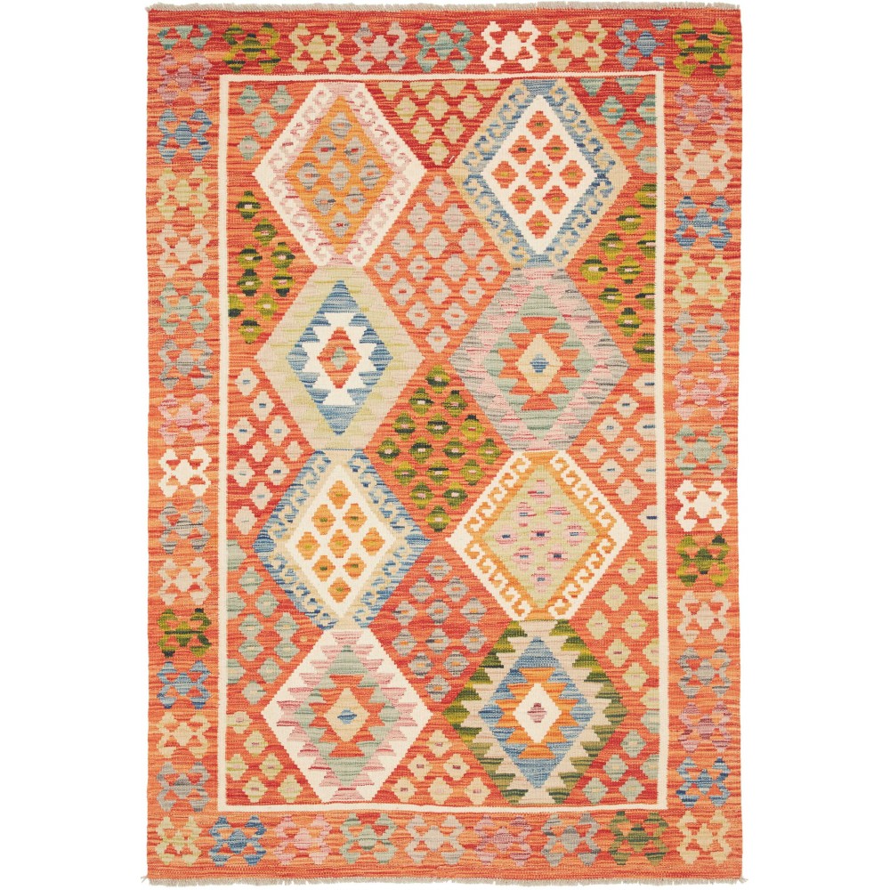 Tappeto Kilim Afghanistan marrone 126x185