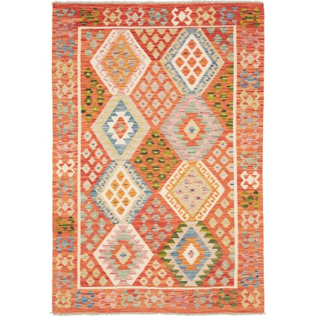 Tappeto Kilim Afghanistan marrone 126x185