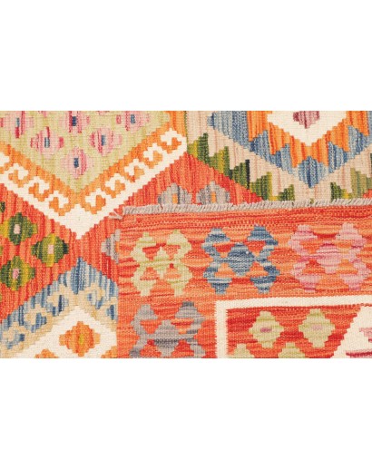 Tappeto Kilim Afghanistan marrone 126x185