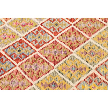 Tappeto Kilim Afghanistan marrone rosso 124x184