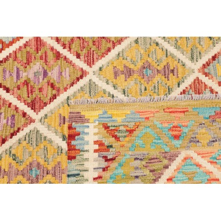 Tappeto Kilim Afghanistan marrone rosso 124x184